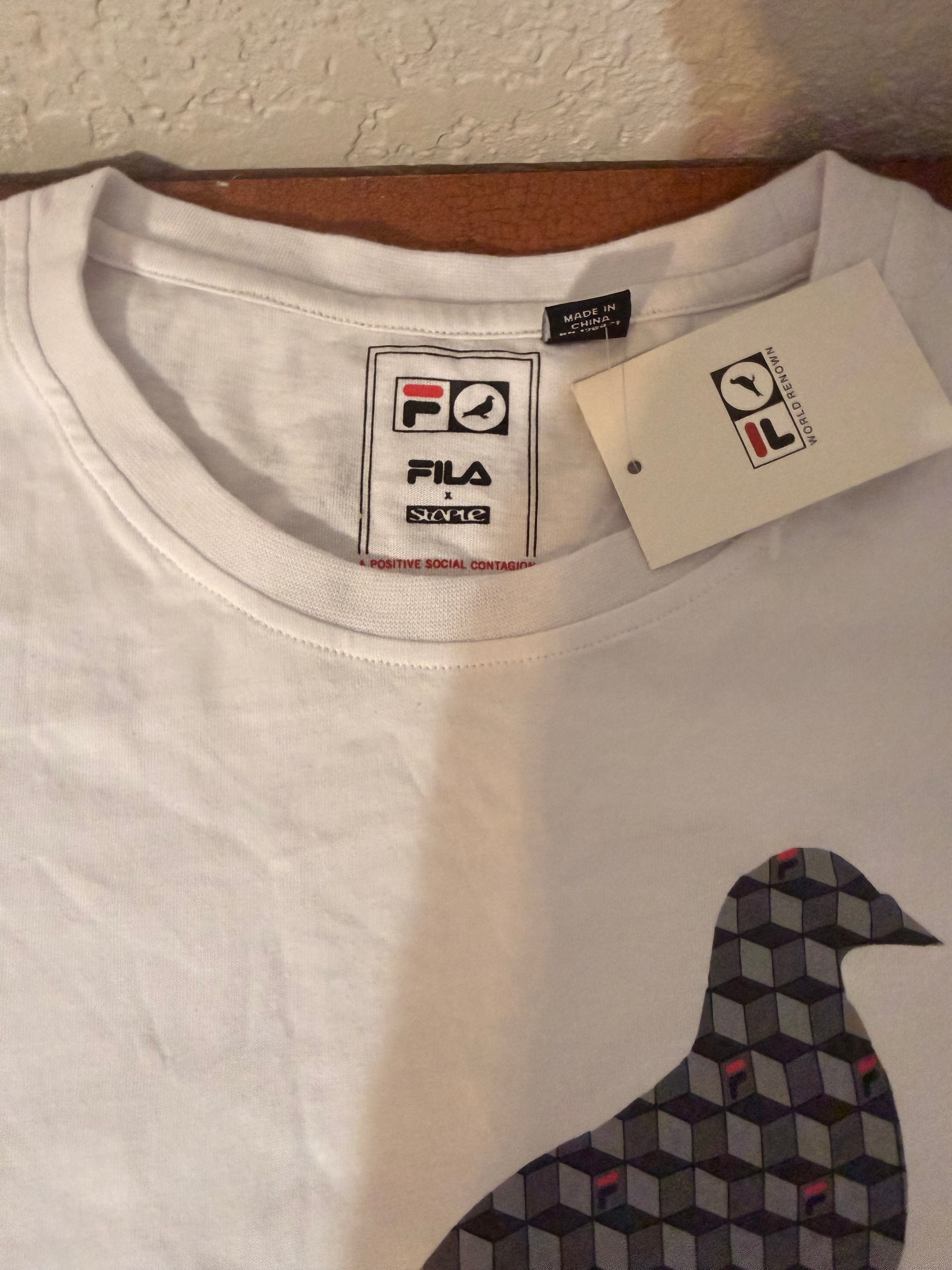 FILA Men’s XL Cotton White Graphic Logo T-Shirt