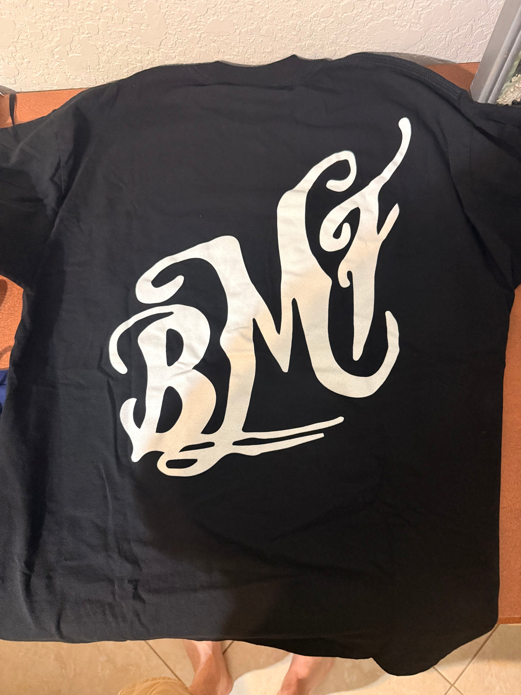 Black Mafia Family Men’s XL Black Cotton Knit BMF Logo Graphic Crew Neck T-Shirt