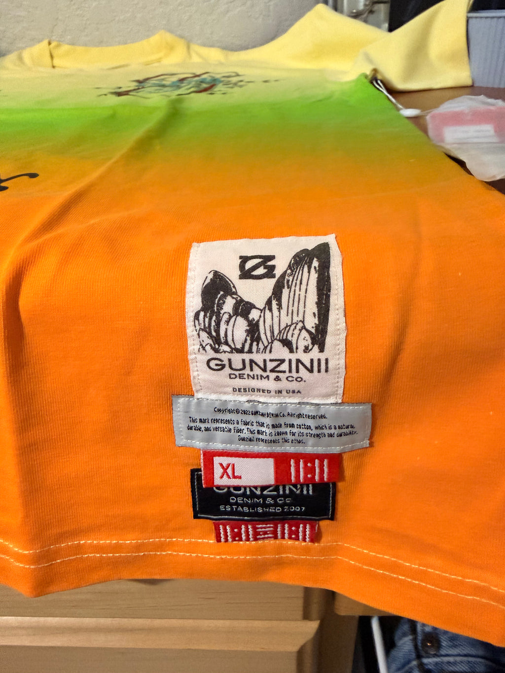Gunzinii Denim & Co XL Cotton Graphic Tee NWT