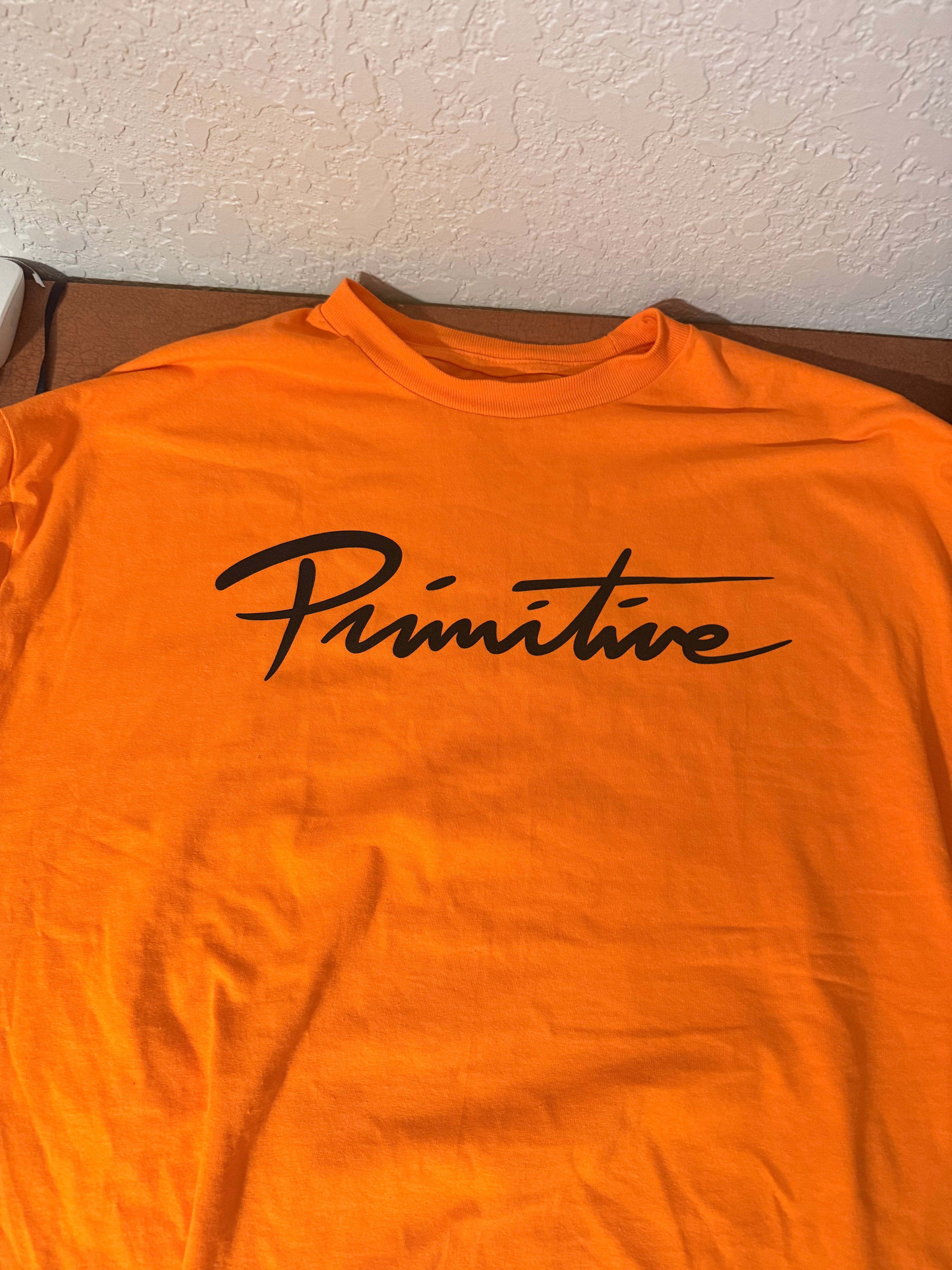 Primitive Skateboarding Men's T-Shirt Graphic Print, Orange, Size 2XL