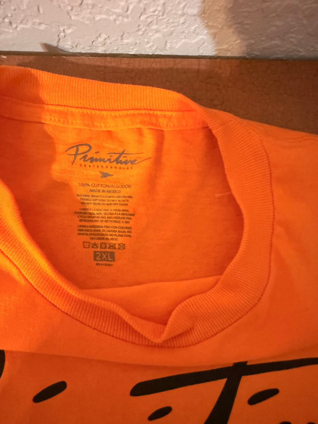 Primitive Skateboarding Men's T-Shirt Graphic Print, Orange, Size 2XL